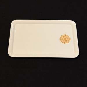 SERVEWELL Melamine Tray Golden Leaves on White Medium 12”x7.5”